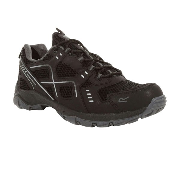 Regatta Mens Vendeavour Waterproof Walking Shoes - Black/Granite