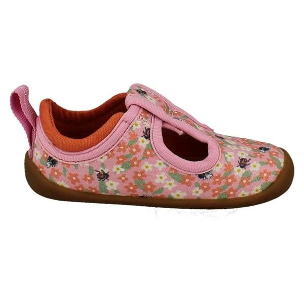 Clarks Girls Clarks Canvas T-Bar Roamer Bloom T