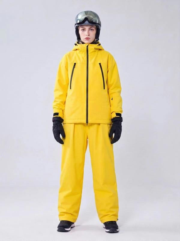 Anniou Women's Ski Shell Jacket & Trouser Set - Yellow