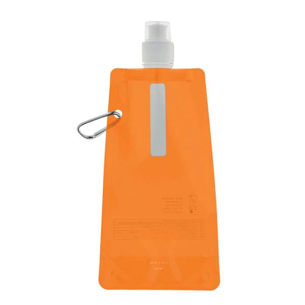 MidOcean Gates Plain Foldable 480ml Water Bottle - Transparent Orange - 