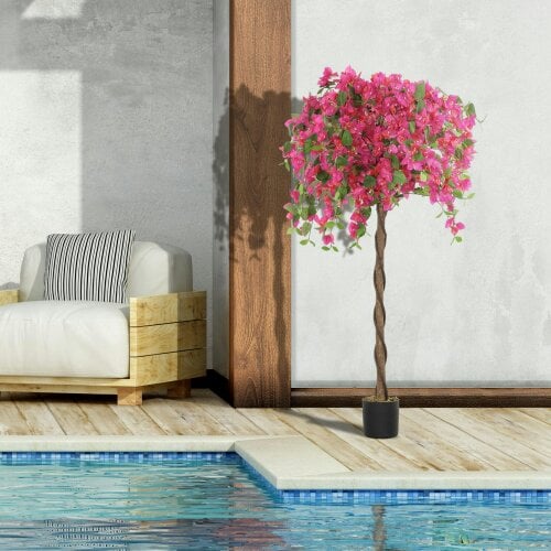 Wyld Haus Lecole Pair Of Artificial Murraya Blossom Trees In Pots 120cm Red