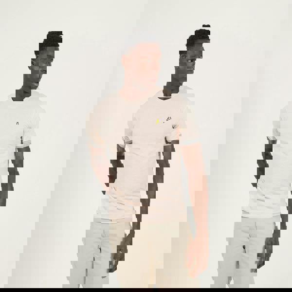 Brave Soul Light Blue 3-Pack Crew Neck T-Shirts with Contrast Piping - Light Blue Image 4