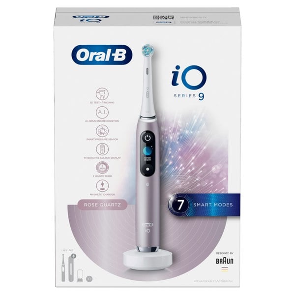 Oral-B iO 9 Electric Toothbrush Designed By Braun - Rose Quartz