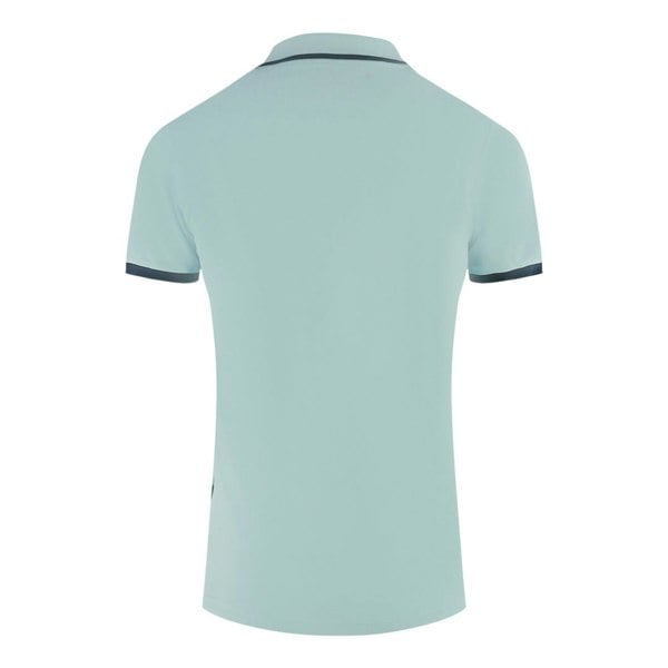 Aquascutum Branded Shoulder Tipped Polo Shirt - Light Blue