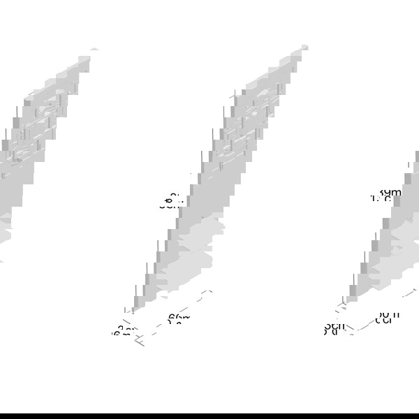 Dorel Home Mercury with 2 shelves in raw mdf with bracket