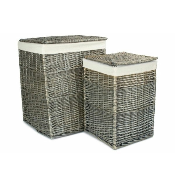 Wicker Square Laundry Basket