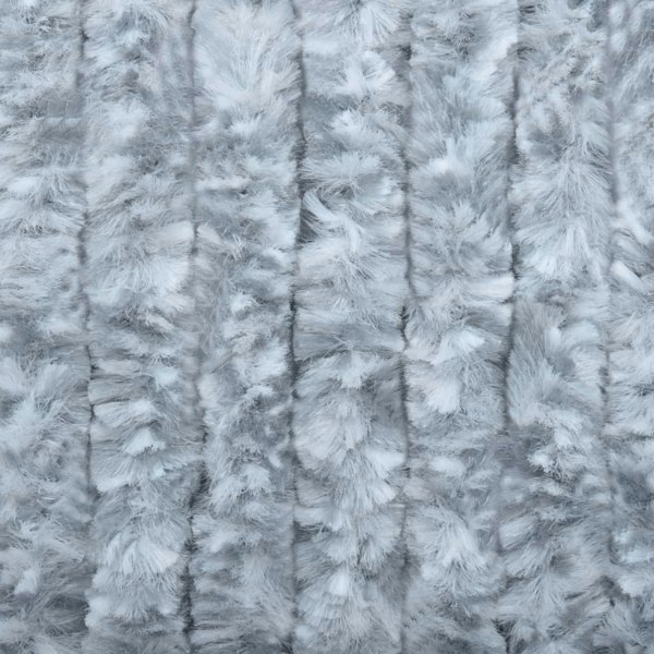 Berkfield Insect Curtain White and Grey 90x200 cm Chenille