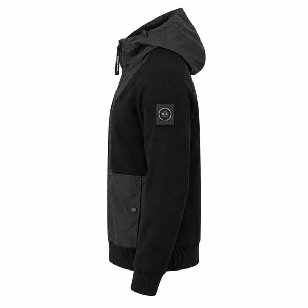 Marshall Artist Newbury Hybrid Knitted Hoodie Black