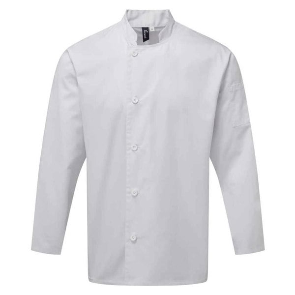 Premier Mens Essential Long-Sleeved Chef Jacket - White