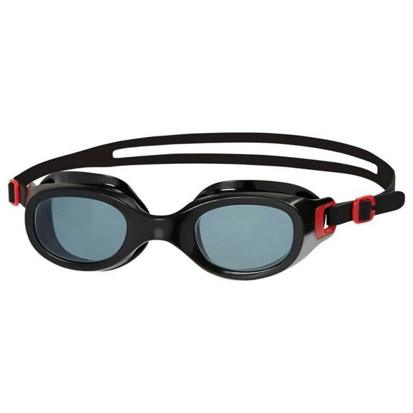 Speedo Unisex Adult Futura Classic Swimming Goggles - Red/Smoke