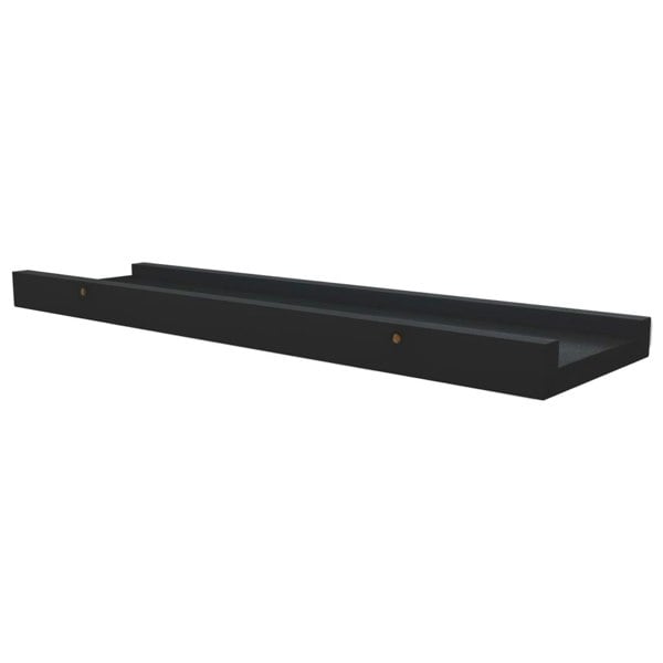 Berkfield Picture Frame Ledge Shelves 2 pcs Black 40x9x3 cm MDF