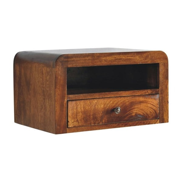 Artisan Furniture Chunky Chestnut 1 Drawer Wall Mounted Nightstand