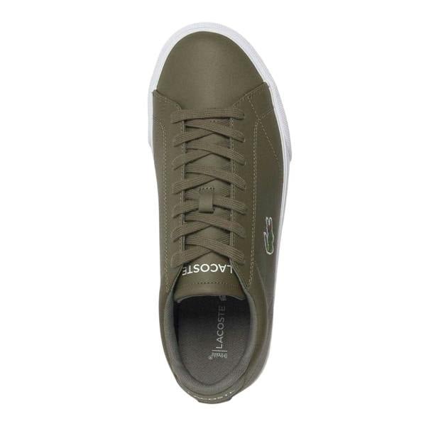 Lacoste Mens Lerond Set Embroidered Logo Trainers - Khaki Green - 