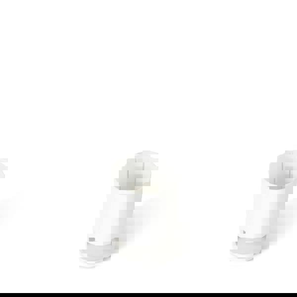 Nicoman Round White Toilet Brush & Holder With Silicone Head and Dry Pad