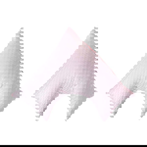 HOMESCAPES Silky 330 TC Egyptian Cotton Satin Stripe V Shaped Pillowcase