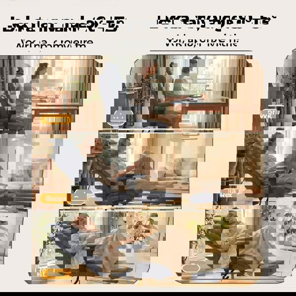 Levede Ergonomic Office Chair Suede Recline Pressure Relief Spring Seat Footrest