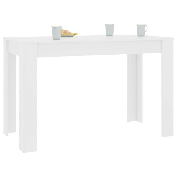 Berkfield Dining Table White 120x60x76 cm Engineered Wood