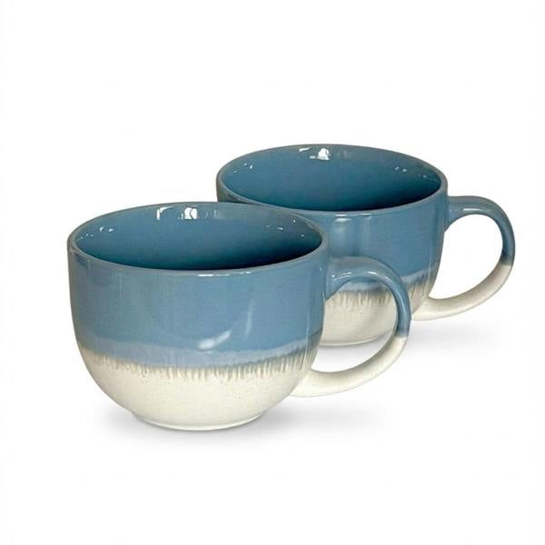 Blue reactive glaze mugs 720ml