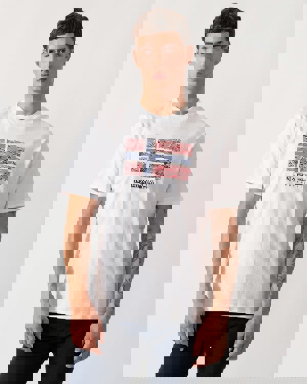 Napapijri Drapeau Mens Short Sleeve T-Shirt - Bright White 002