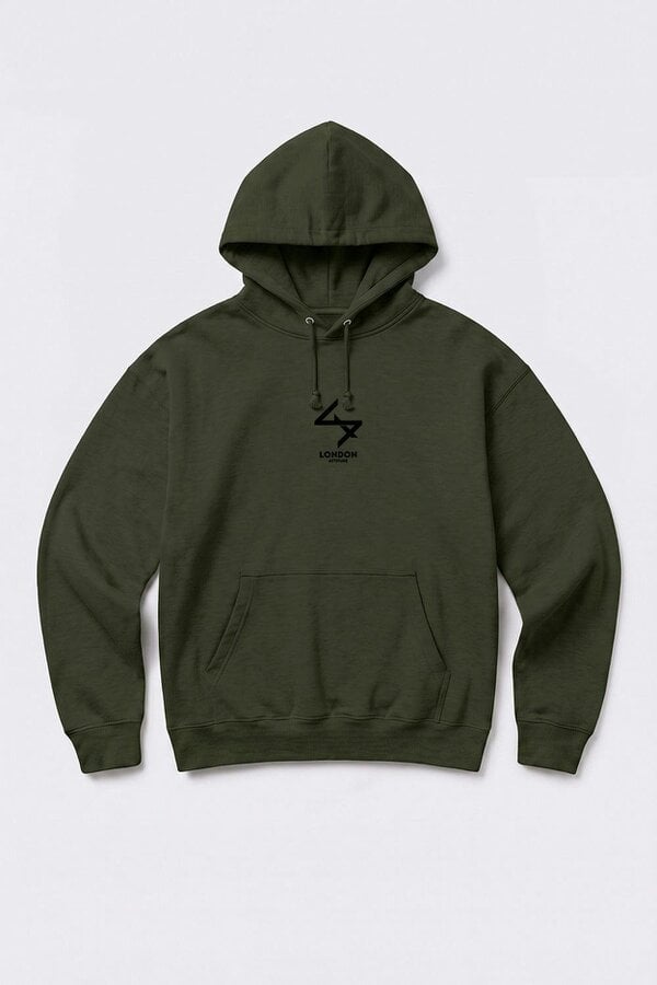 London Attitude Relaxed Fit Japanese Inspired  Graphic Hoodie