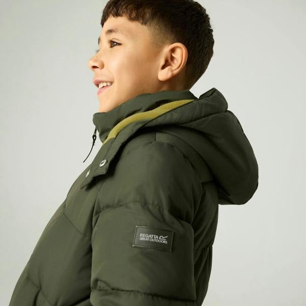 Regatta Childrens/Kids Rover Padded Jacket - Dark Khaki/Wood Brown - 