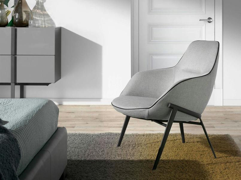 Angel Cerdá Grey Fabric Armchair 5065