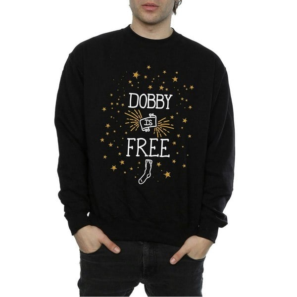 Harry Potter Mens Dobby Is Free Cotton Sweatshirt - Black