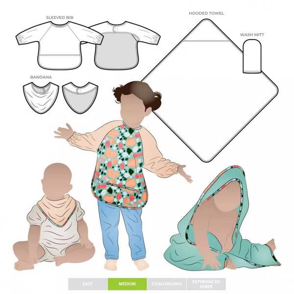 Style Arc Sewing Pattern Baby Bundle - Bibs, Accessories for Baby - Intermediate