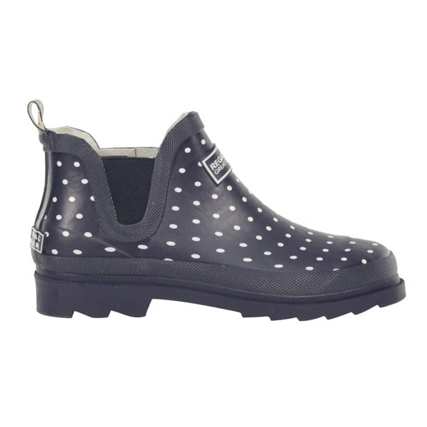 Regatta Great Outdoors Womens/Ladies Harper Low Cut Wellington Boots - Navy Polka