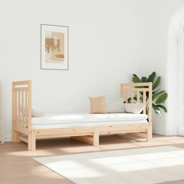 Berkfield Pull-out Day Bed 2x(90x190) cm Solid Wood Pine