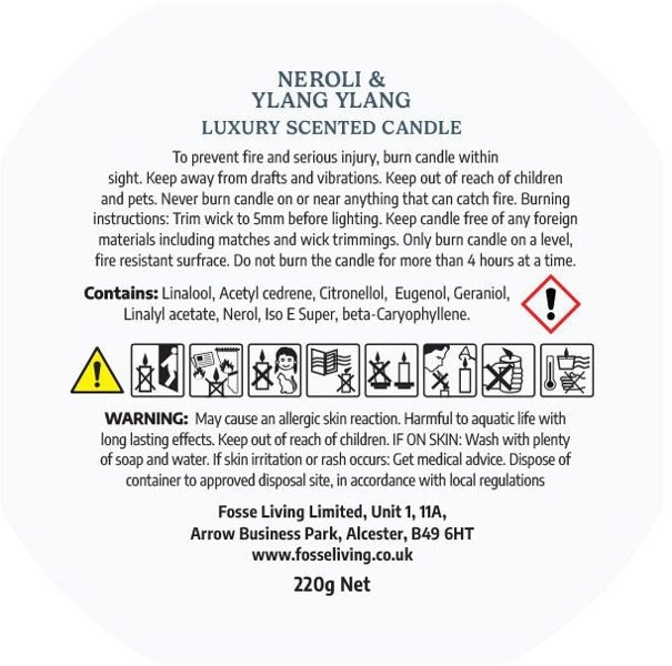 Fosse Living Neroli & Ylang Ylang Scented Candle