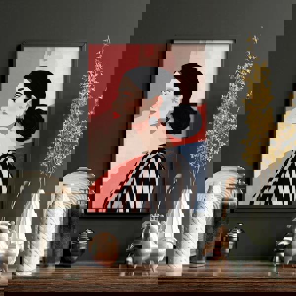 Frames Living Room | Set of 3 Boho Women Wall art Prints