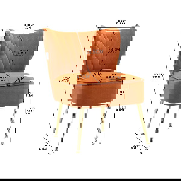 Velvet Cocktail Chairs Accent Chairs with Gold Legs Cocktail Chairs Living and Home