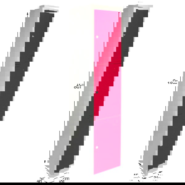 Monstershop Metal Storage Lockers - Three Doors, Flatpacked, Red