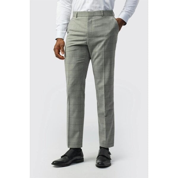 Ted Baker Slim Fit Grey Check Trousers