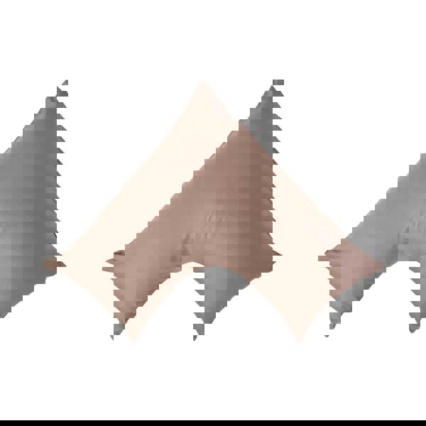 HOMESCAPES Organic 400 TC Egyptian Cotton Sateen V Shaped Pillowcase