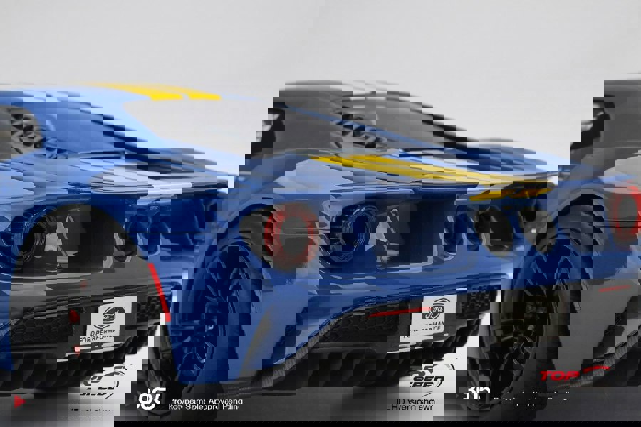 TSM Ford GT Sunoco Blue Yellow Stripes 1:18 Scale TSM TS0305