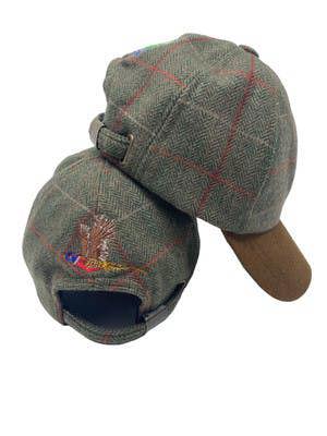 Tweed Baseball Cap with Pheasant