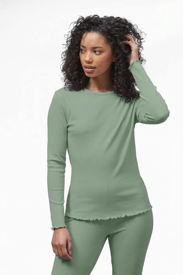 ENORSIA Lettuce Hem L/S T-shirt & Leggings Co-order Sets