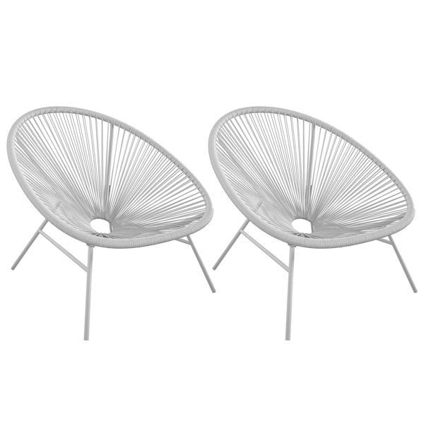 Dorel Home Avo XL Lounge Chairs in light grey