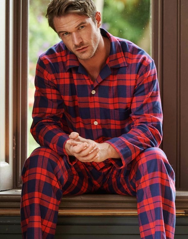 Men's Brushed Cotton Pyjama Set – Dumbarton Tartan - British Boxers