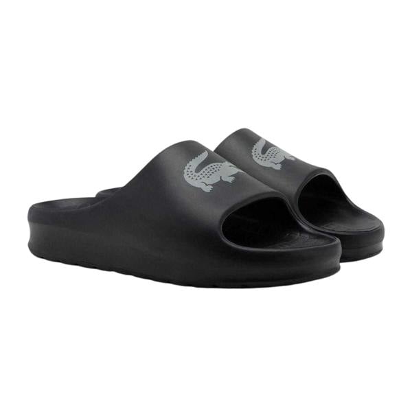 Lacoste Mens Serve Crocodile Holiday Sliders - Grey - 