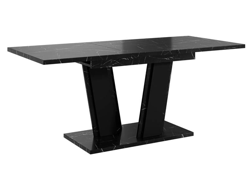 PHD Furniture MUSS Extendable Dining Table 120–160cm – Black Marble Effect