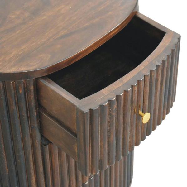 Artisan Furniture Curved Fluted 3-Drawer Bedside