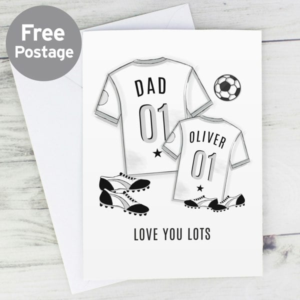 Personalised Memento Company Personalised Football Mini Me Card