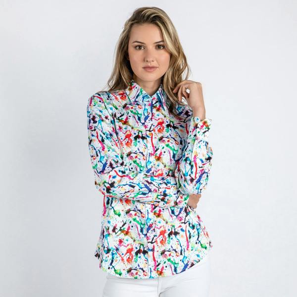 PAINT SPLASH WOMENS  PRINT SHIRT – Premium Men's Patterned Shirt by Claudio Lugli | Bold Design, Tailored Fit, Best Printed Shirts