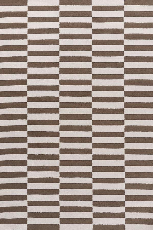 Loft Striped Brown Rug underfloor heating.