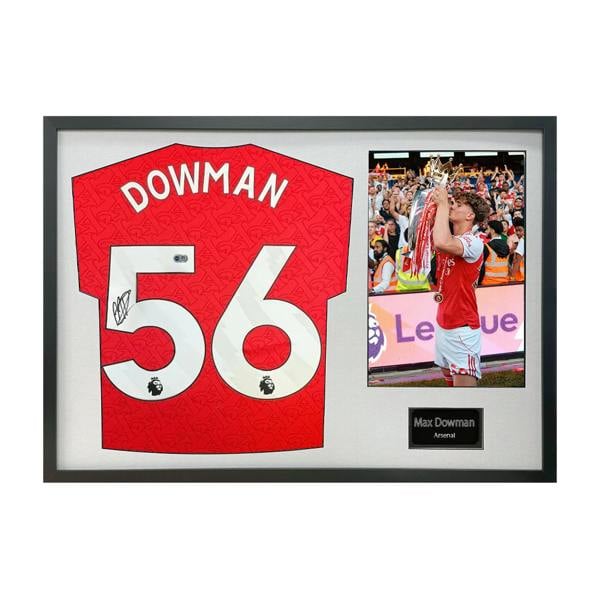Max Dowman Signed Arsenal Shirt Classic Frame (ACG Cert)