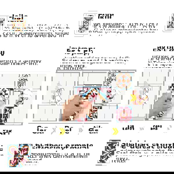 WT1505 - Westminster Tiles Wall Stickers 15 cm x 15 cm - 24 pcs.