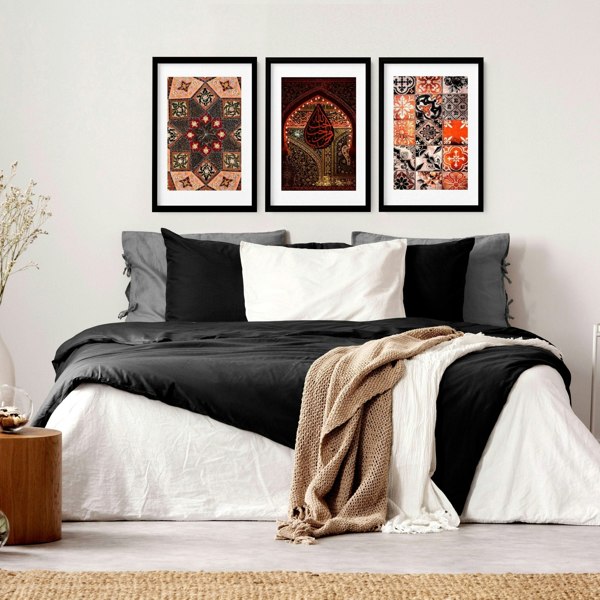 Islamic geometry patterns | set of 3 Bedroom wall art